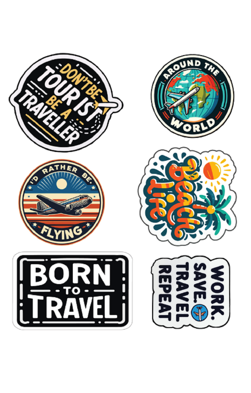 Travel & Adventure Packet Sticker | Bike & Helmet Stickers